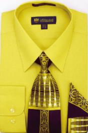 SKU*SW906 Oro Milán Moda Algodón Vestir Camisa con Corbata