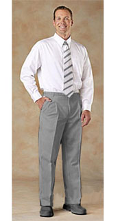 SKU*N4SP Ligero Gris Plisado Pantalón y Raya Corbata con Blanco Camisa