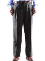 SKU*DS23 Aceituna Lana Regular tamaño & Grande y Alto Vestir Pantalones