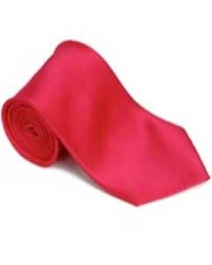 SKU*BH441 Caliente rosado Corbata Sólida de Seda del 100 % con Pañuelo