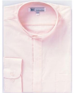 SKU*N-73A De los hombres Banda Collar Vestir Camisetas Rosado