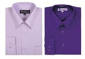 SKU*AA483 Sólido Púrpura y Lavanda Tradicional Vestir Camisa