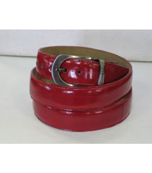 SKU*HA250 De los hombres Auténtico rojo Anguila Cinturón & Desmontable Acortar Hebilla