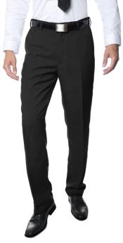 SKU*RM1121 Negro Regular Ajuste Formal Plano Frente Vestir Pantalón