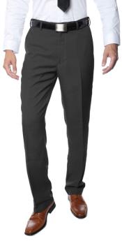 SKU*RM1119 Carbón Regular Ajuste Plano Frente Vestir Pantalón