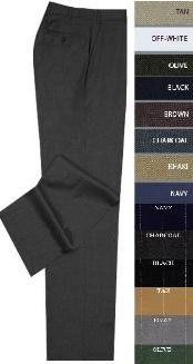 SKU * WVP481 Sólido Negro Traje relajó la lana con pantalones delanteros planos