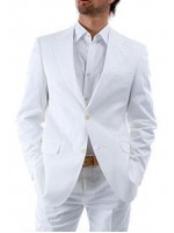 SKU*VT7834 2 botón de Pleito Masculino Pleito Blanco Camisa Blanca