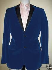 SKU*EN-7516 Oscuro Azul Terciopelo Muesca Collar Formal Smoking Chaqueta