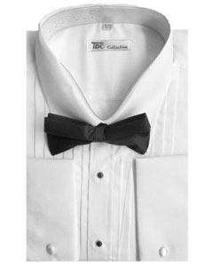 Camisa de Etiqueta de Esmoquin SKU*VR-2819 Masculina con francés de Juego de Pajarita Abofetea 65 dólares Blancos