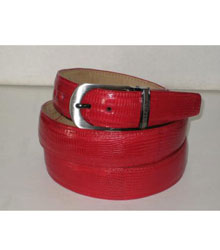 SKU*HA240 De los hombres Auténtico maravilloso rojo Lagartija Cinturón & cuero material