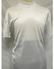 SKU*HA3203 Blanco Burlarse de Cuello Brillante Corto Manga Elegante Vestir Camisa
