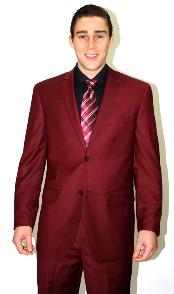 SKU*MMQ253 De los hombres 2 piezas asequible borgoña traje en línea venta