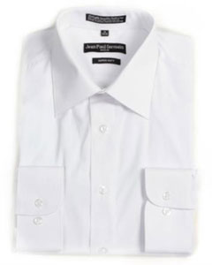 SKU*DR-7512 De los hombres Blanco Convertible Bofetada Vestir Camisa