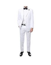 SKU*EK570 Hombres de dos botones, blancos, económicos, de negocios, para hombre, trajes ajustados, venta - Trajes Para Hombre